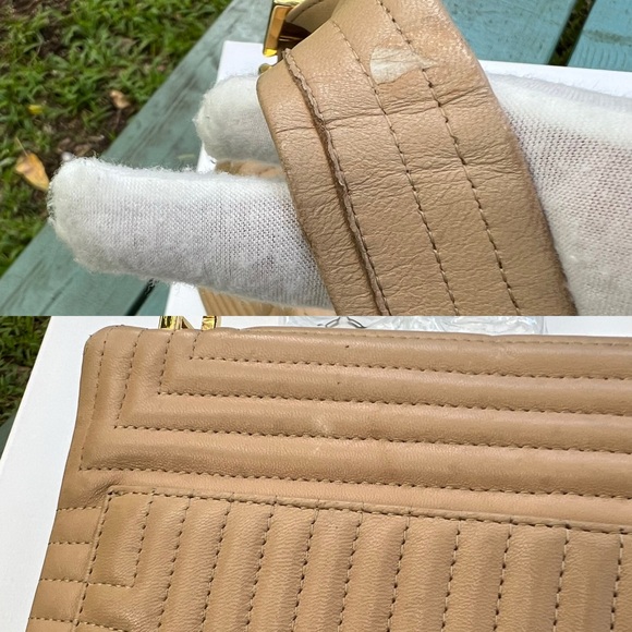 BALLY Shoulder Bag Handbag Leather Beige Crossbody Bag - Picture 16 of 16